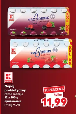 Napój probiotyczny K-Classic 12-pak 100 g promocja w Kaufland