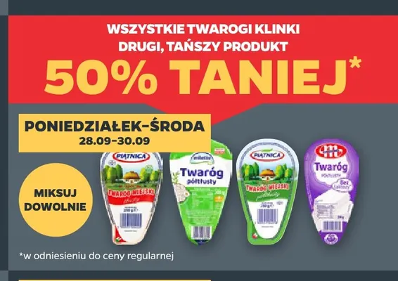 Twaróg półtłusty Miletto promocja w Netto