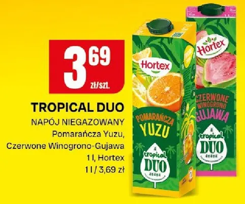 Napój niegazowany pomarańcza yuzu, czerwone winogrono-gujawa promocja w Chorten