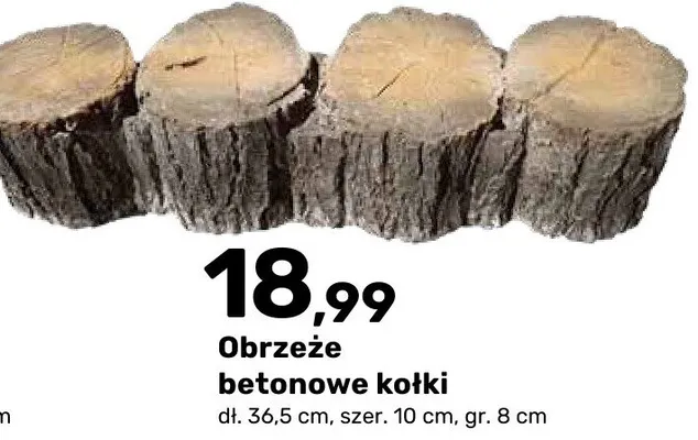 Obrzeże betonowe kołki promocja w Bricomarche
