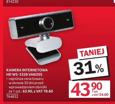 Kamera internetowa Hd WS-3328 Vakoss promocja w Selgros