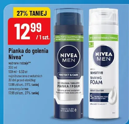 Pianka do golenia Protect & Care lub Sensitive promocja w POLOmarket