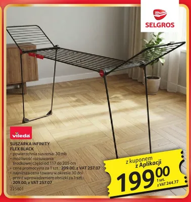 Suszarka Vileda Infinity Flex Black promocja w Selgros