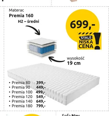 Materac Premia 100 promocja w Black Red White