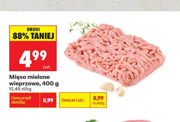 Mięso mielone wieprzowe promocja w Biedronka