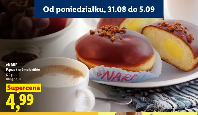 Pączek crème brûlée vNARF promocja w Lidl