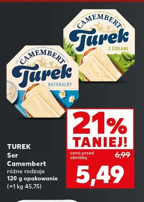 Ser Camembert z ziołami Turek promocja w Kaufland
