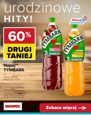 Napój Tymbark Brzoskwinia Pomarańcza promocja w Carrefour