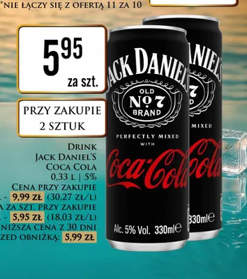Drink Jack Daniel's Coca-Cola promocja w Dino