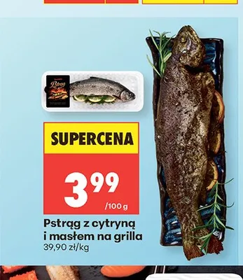 Pstrąg z cytryną i masłem na grilla promocja w Biedronka