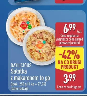 Sałatka z makaronem to go Daylicious promocja w Aldi