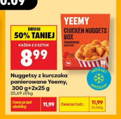 Nuggetsy z kurczaka panierowane Yeemy promocja w Biedronka
