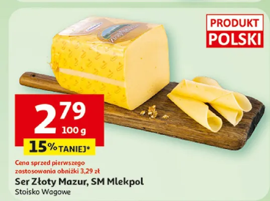Ser Złoty Mazur SM Mlekpol promocja w Auchan