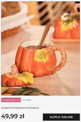 Kubek z dodatkiem Pumporia home & you promocja w home&you