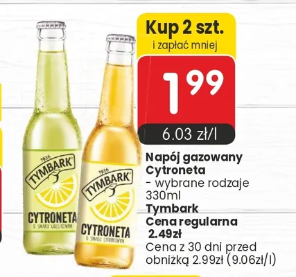 Napój gazowany Cytroneta Tymbark promocja w Market Point