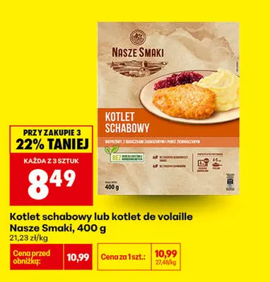 Kotlet de volaille Nasze Smaki promocja w Biedronka