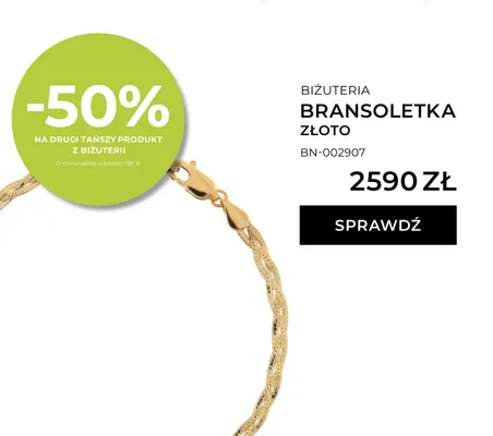 Bransoletka złoto promocja w Briju