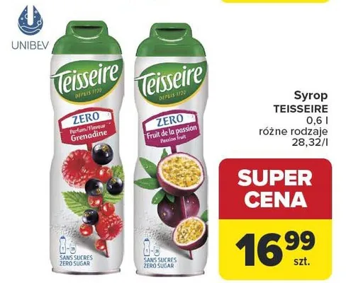 Syrop Teisseire promocja w Carrefour Market