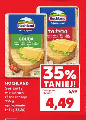 Ser żółty w plastrach Hochland promocja w Kaufland