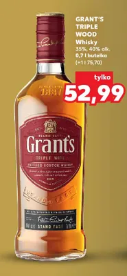 Whisky Grant's Triple Wood promocja w Kaufland