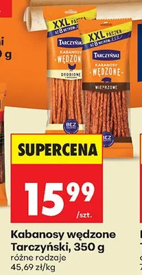 Kabanosy wędzone Tarczyński, 350 g promocja w Biedronka