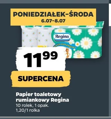 Papier toaletowy rumiankowy Regina promocja w Netto