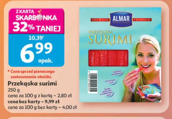 Przekąska surimi ALMAR promocja w Auchan
