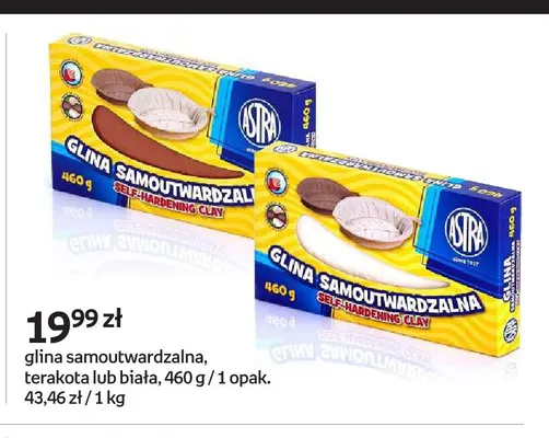 Glina samoutwardzalna biała 460 g Astra promocja w Empik