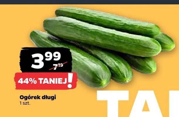 Ogórek długi 1 szt. Netto promocja