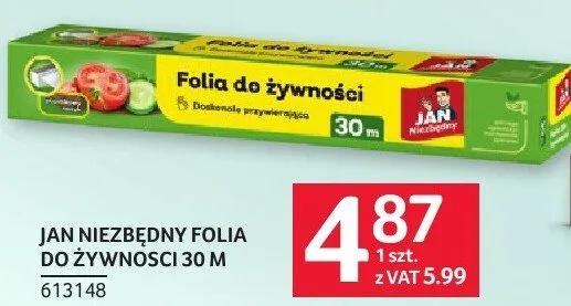 Folia do żywności Jan Niezbędny 30m promocja w Selgros