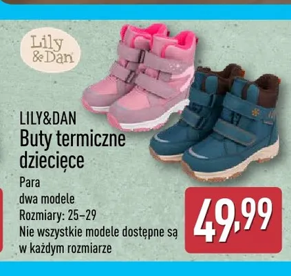 Buty termiczne dziecięce Lily & Dan promocja w Aldi