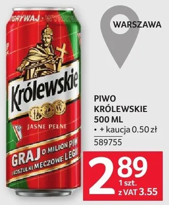 Piwo Królewskie 500 ml promocja w Selgros