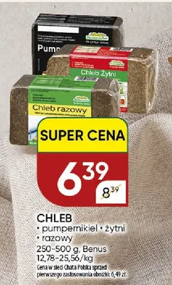 Chleb pumpernikiel Benus promocja w Chata Polska
