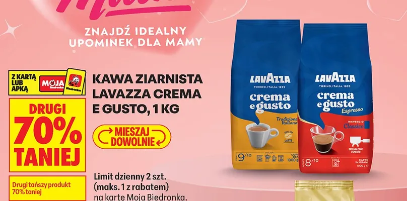 Kawa ziarnista Lavazza Crema e Gusto Espresso promocja w Biedronka