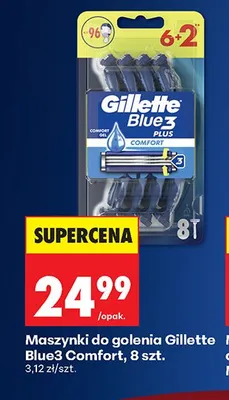 Maszynki do golenia Gillette Blue3 Comfort 8-pak promocja w Biedronka