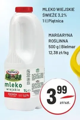 Mleko wiejskie świeże Piątnica 3,2% promocja w Sedal