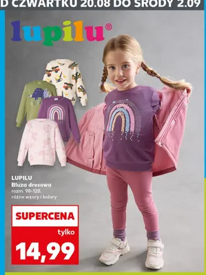 Bluza dresowa dziecięca Lupilu promocja w Kaufland