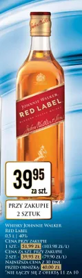 Whisky Johnnie Walker Red Label promocja w Dino