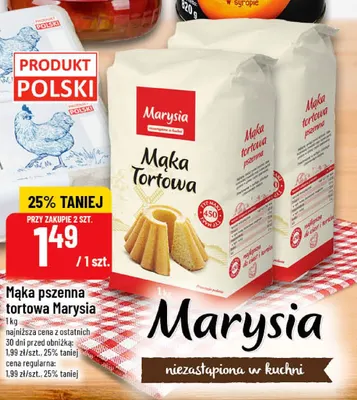 Mąka pszenna tortowa Marysia promocja w POLOmarket