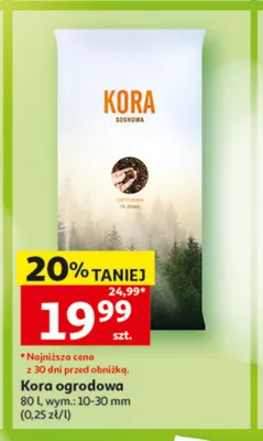 Kora ogrodowa sosnowa 10-30 mm promocja w Auchan