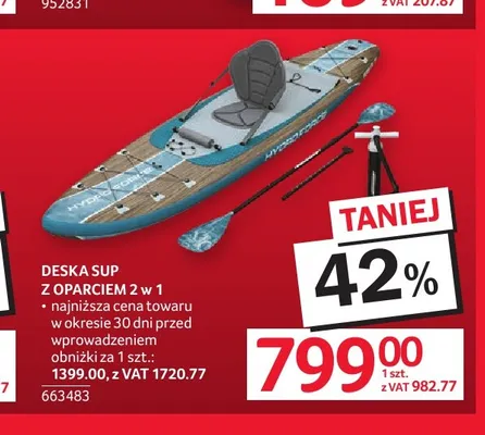 Deska Sup z oparciem 2 w 1 Hydro-Force promocja w Selgros