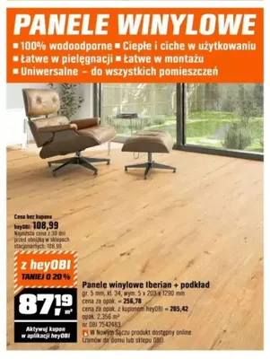 Panele winylowe Iberian + podkład promocja w OBI