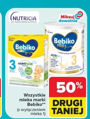 Mleko modyfikowane Bebiko Pro+ 3 promocja w Carrefour Market