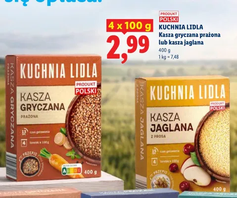 Kasza jaglana Kuchnia Lidla 4-pak 100 g promocja w Lidl