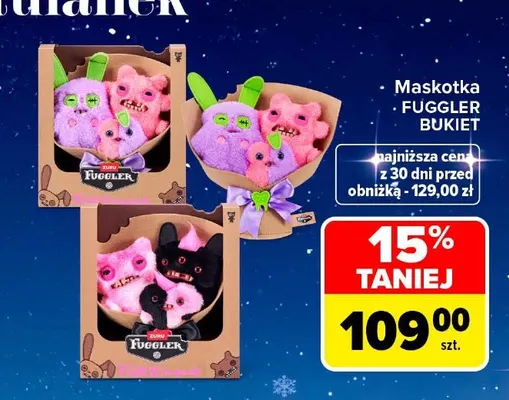 Maskotka Fuggler bukiet promocja w Carrefour