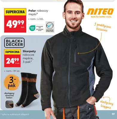 Polar roboczy męski promocja w Biedronka