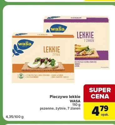 Pieczywo lekkie Wasa 7 ziaren promocja w Carrefour Express