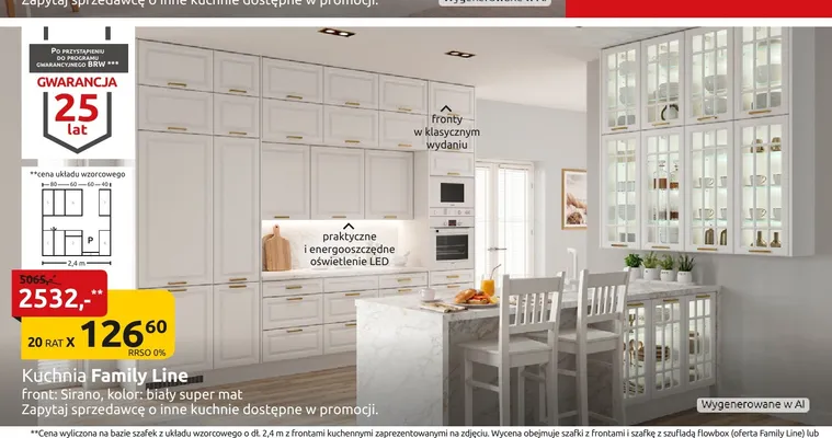 Kuchnia Family Line Sirano promocja w Black Red White