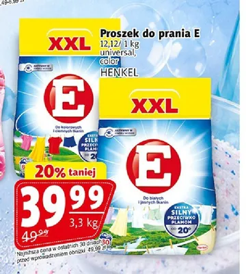 Proszek do prania E promocja w Prim Market