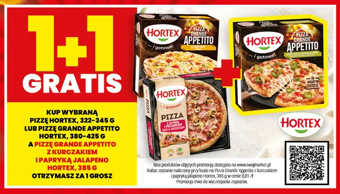 Pizza Grande Appetito cztery sery Hortex promocja w Twój Market